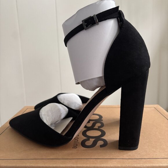 ASOS 'Penalty 'Pointed High Heels Black NIB Size 8 - Picture 3 of 9